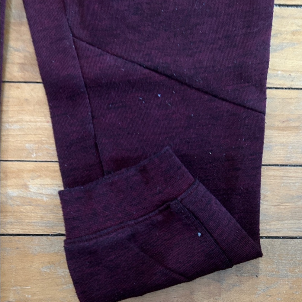 EUC boys Burgundy Jogger Pants with Black Accents - Picture 5 of 7